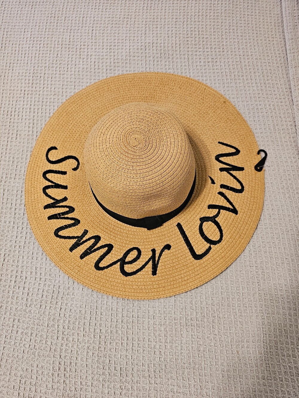 Summer Straw Sun Hat with Summer Lovin'
